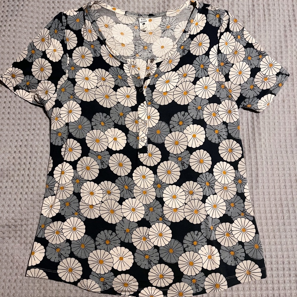 KATE QUINN button henley top
